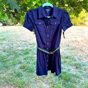 New Polo by Ralph Lauren navy blue girls dress size 14